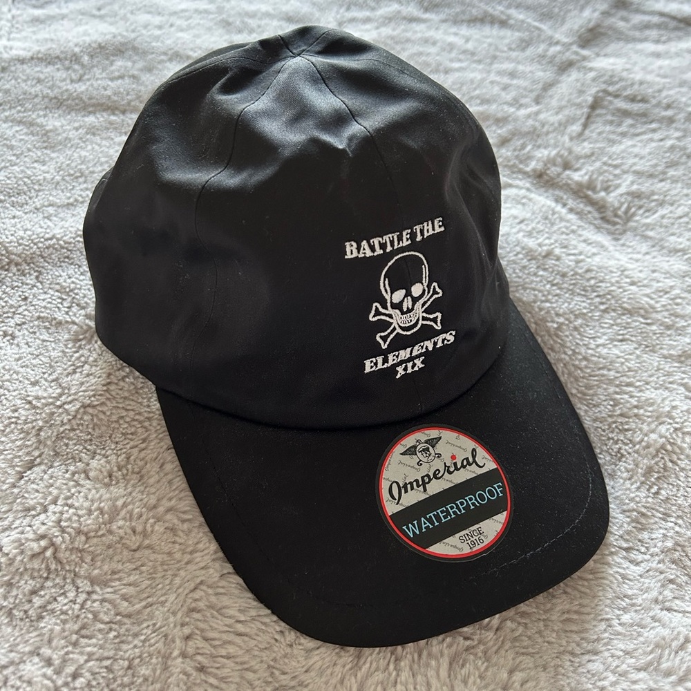 NWT Imperial Black and White Waterproof Cap
